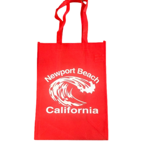 Newport Beach California Reusable Tote Bag. Red New - Picture 1 of 3